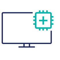 Pre-integrated chipsets and smart TV brands icon